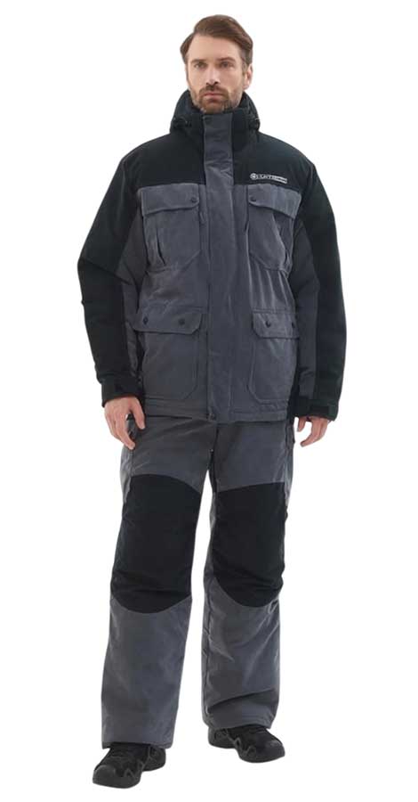 Костюм зимний Хантсмен Канада -35°С, серый/черный (ткань Finlandia)