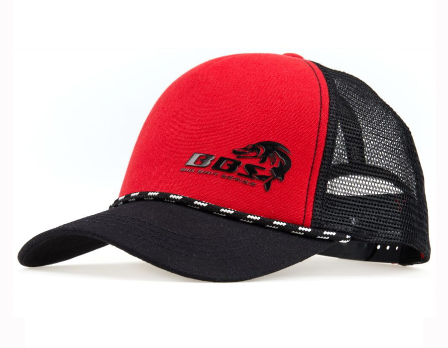 Бейсболка Lucky John BBS Red-Black сетка (АМ-6014)