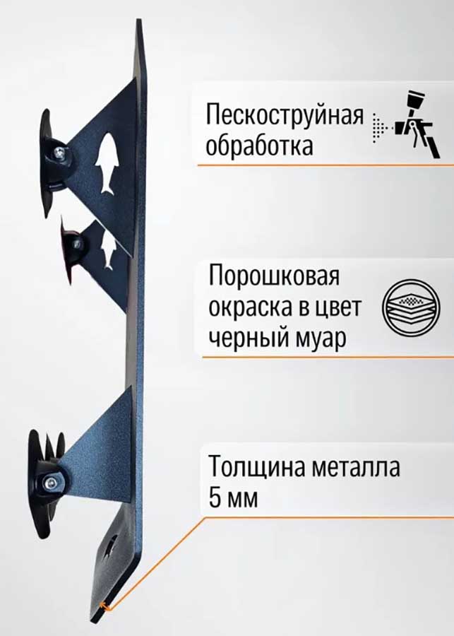 Универсальная платформа для лодки ПВХ под якорную лебёдку и аксессуары, алюминий Универсальная платформа для лодки ПВХ под якорную лебёдку и аксессуары, алюминий