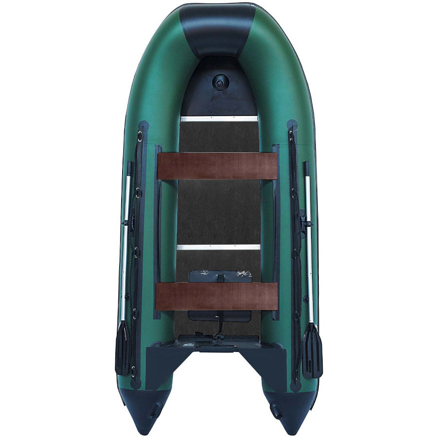 Надувная лодка ПВХ СМарин SDP Standard 365, зеленый/черный (фанера)