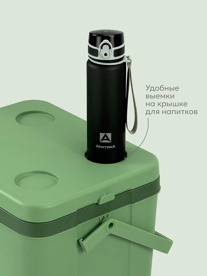 Изотермический контейнер Арктика 2200-26, 26 л, зеленый