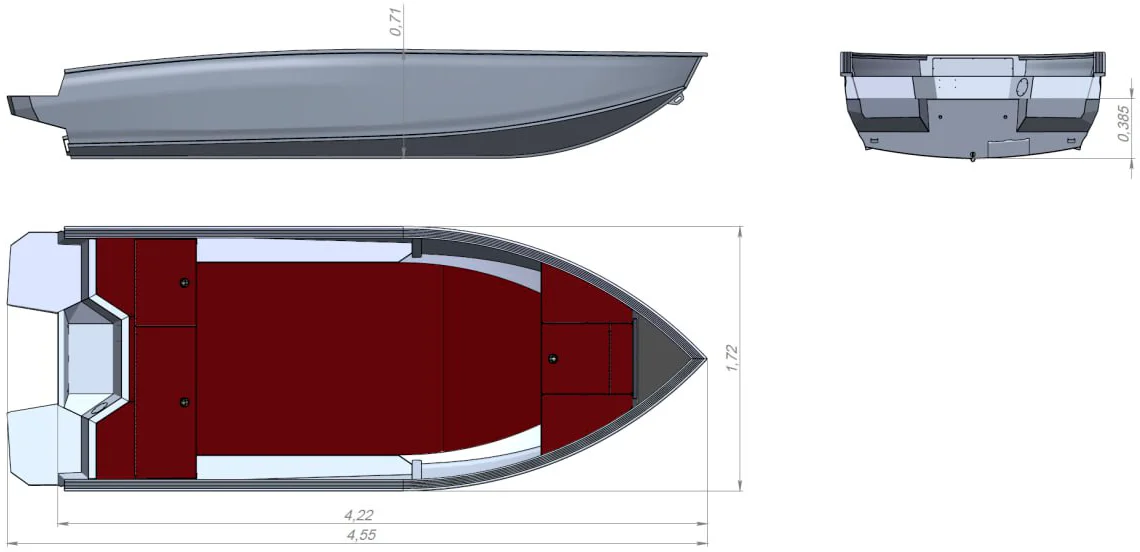Лодка алюминиевая Xstream 420