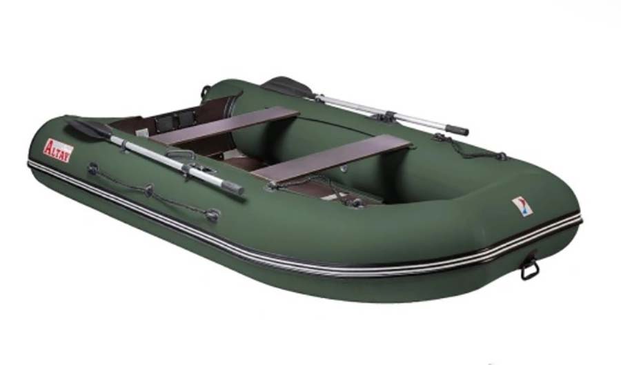 Надувная лодка ПВХ Алтай 320 L, пайол, зеленый