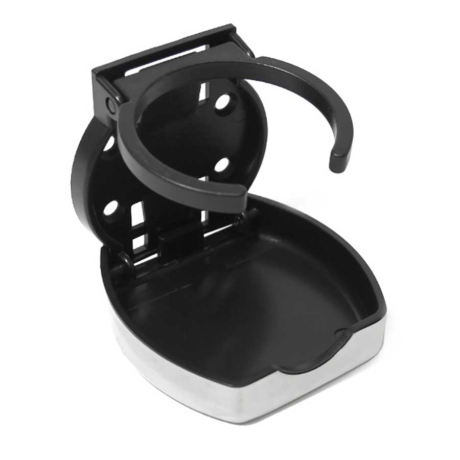 Держатель стакана регулируемый, пластик + нержавеющая сталь, 95×95 мм