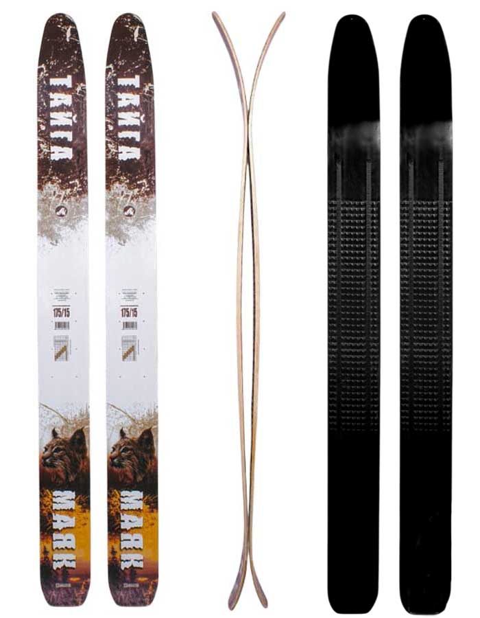 Лыжи охотничьи Тайга дерево-пластик 175х15 см, геометрия "Лодочка" (Маяк)