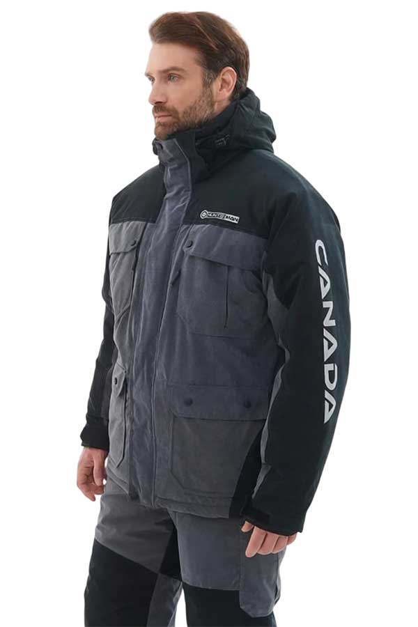 Костюм зимний Хантсмен Канада -35°С, серый/черный (ткань Finlandia)