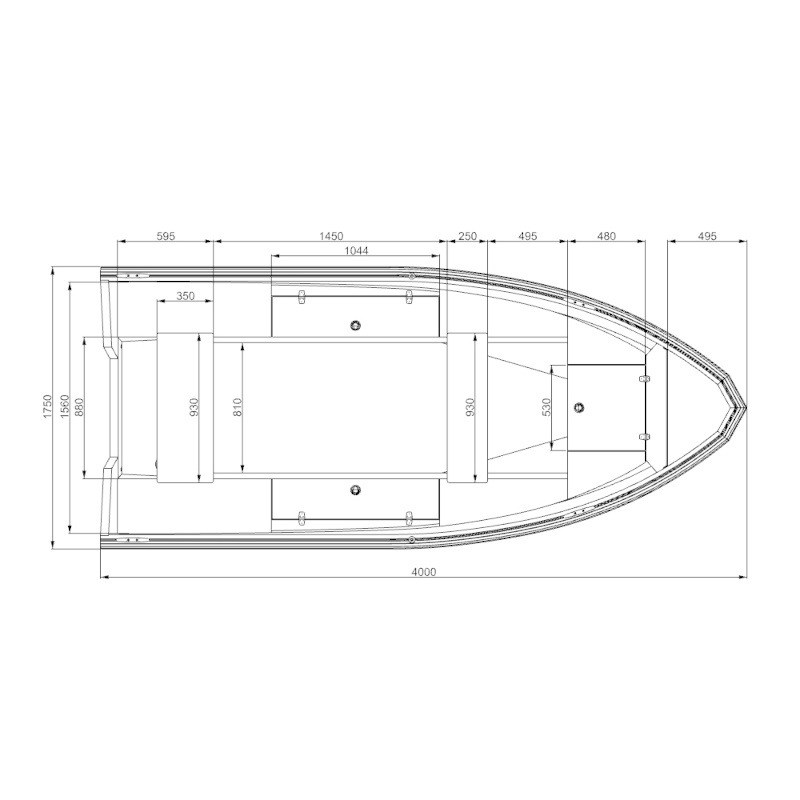 Лодка алюминиевая ВиндБот 4.0 EVO