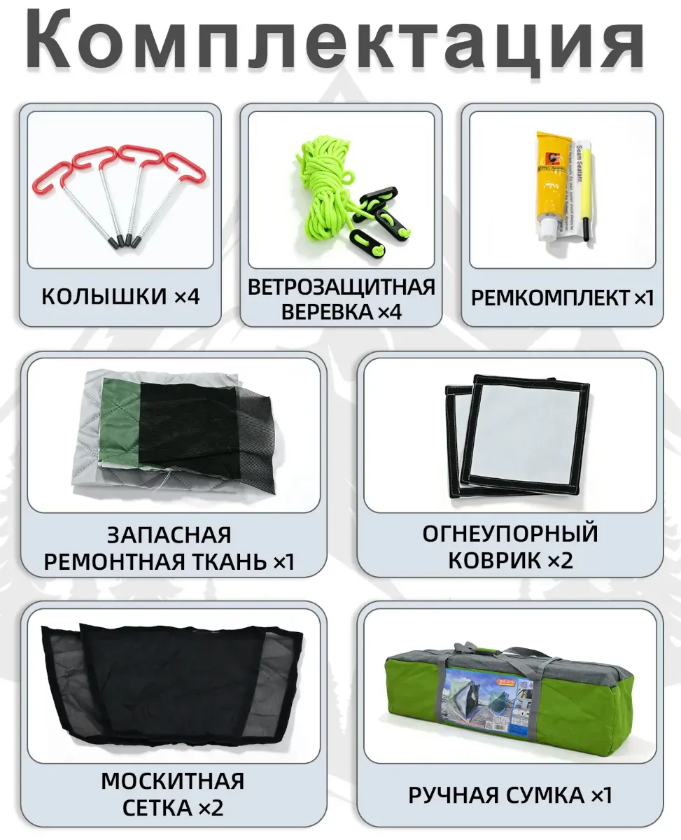 Палатка (баня) 3-х слойная для зимней рыбалки MirCamping КУБ 2,2х2,2х1,9 м 