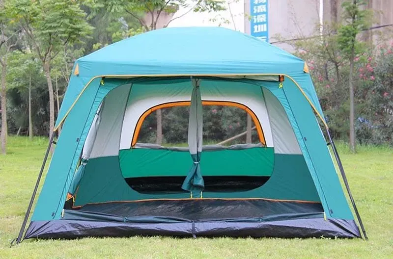 Палатка шатер с тамбуром Coolwalk CW 096-12, 420х305х210 см. (зеленый)
