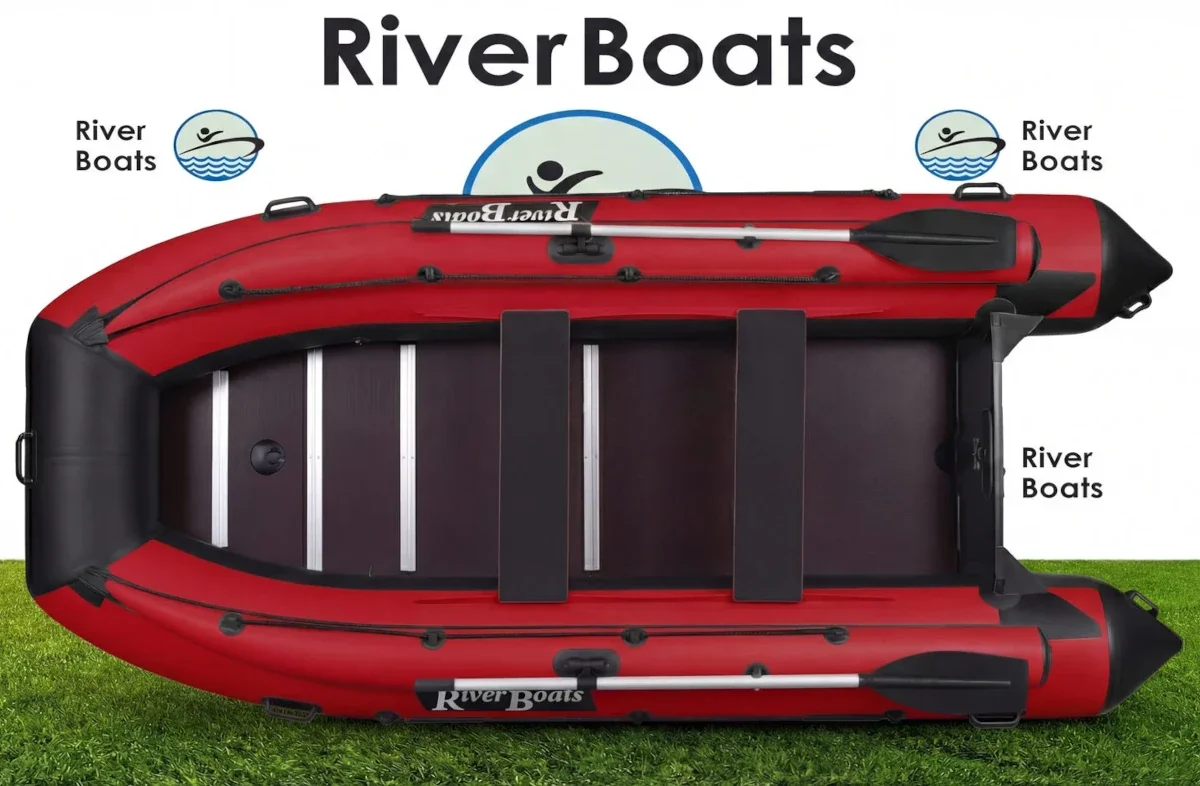 Надувная лодка ПВХ RiverBoats RB 430 (фальшборт, слань)