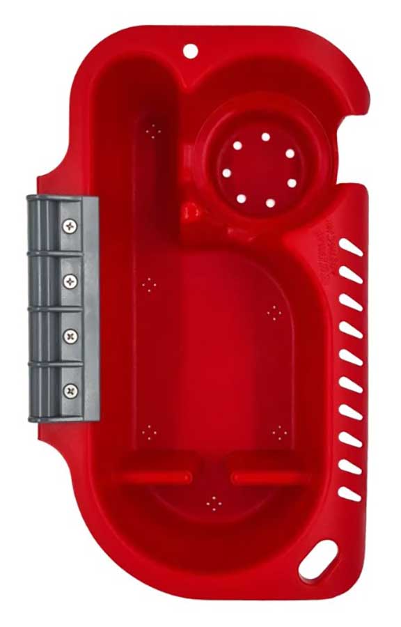 Органайзер для лодки ПВХ на ликтрос, красный с серым креплением