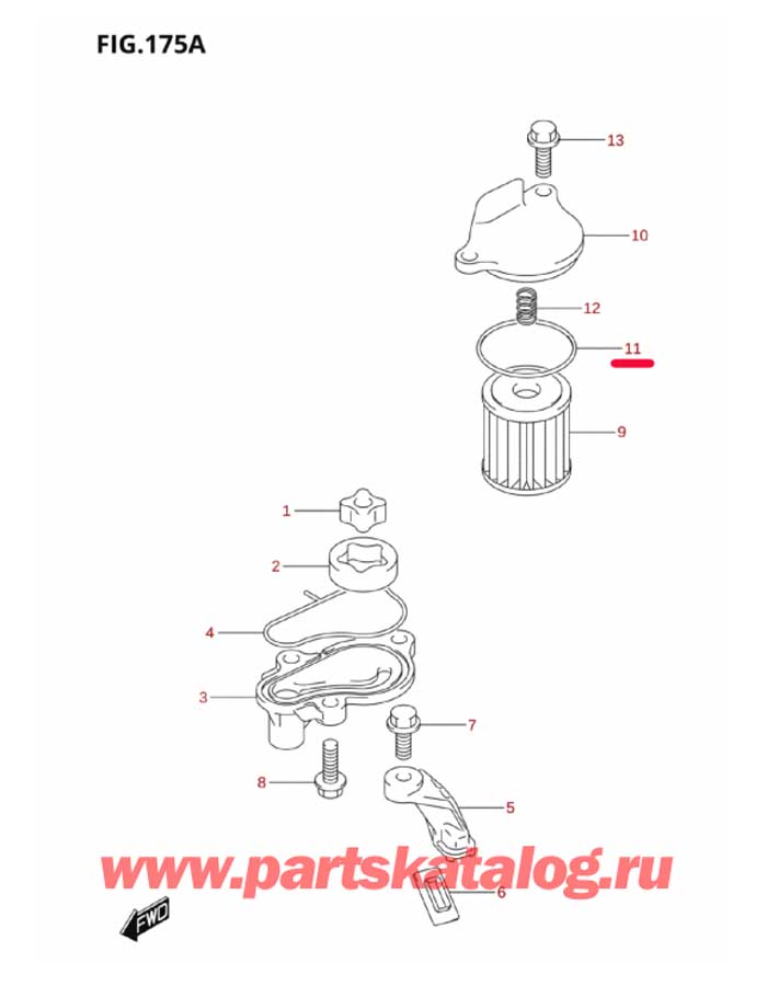 Уплотнительное кольцо для Suzuki DF4A-DF6A, RM-Z и RMX (09280-39002-000), оригинал  Уплотнительное кольцо для Suzuki DF4A-DF6A, RM-Z и RMX (09280-39002-000), оригинал