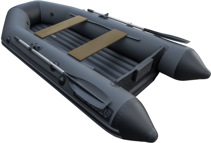 Надувная лодка ПВХ Аква 2800 НДНД графит/черный