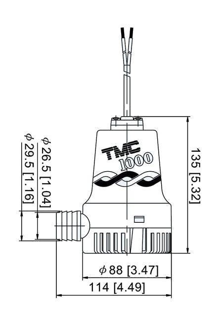 Помпа осушительная TMC 1000 GPH (3785 л/ч).