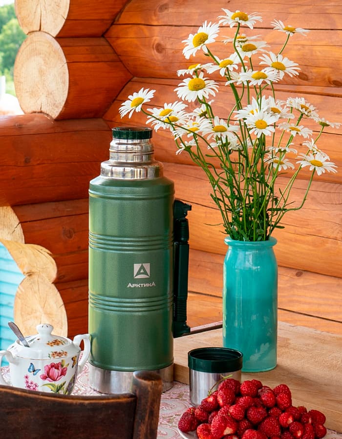 Термос Арктика 106-2200P с ручкой, 2.2 л, зеленый