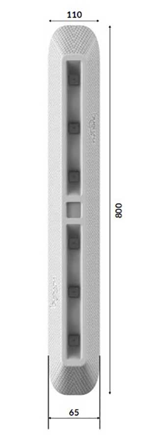 Кранец причальный BUOY Rebel, 800x110x65 мм