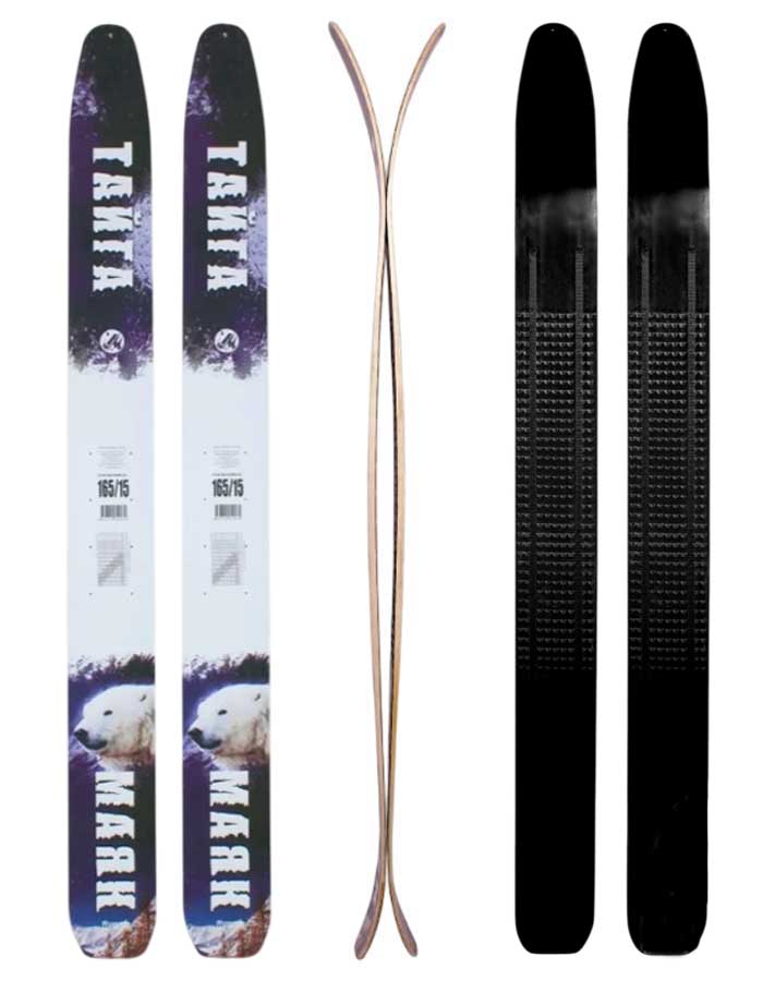 Лыжи охотничьи Тайга дерево-пластик 165х15 см, геометрия "Лодочка" (Маяк)