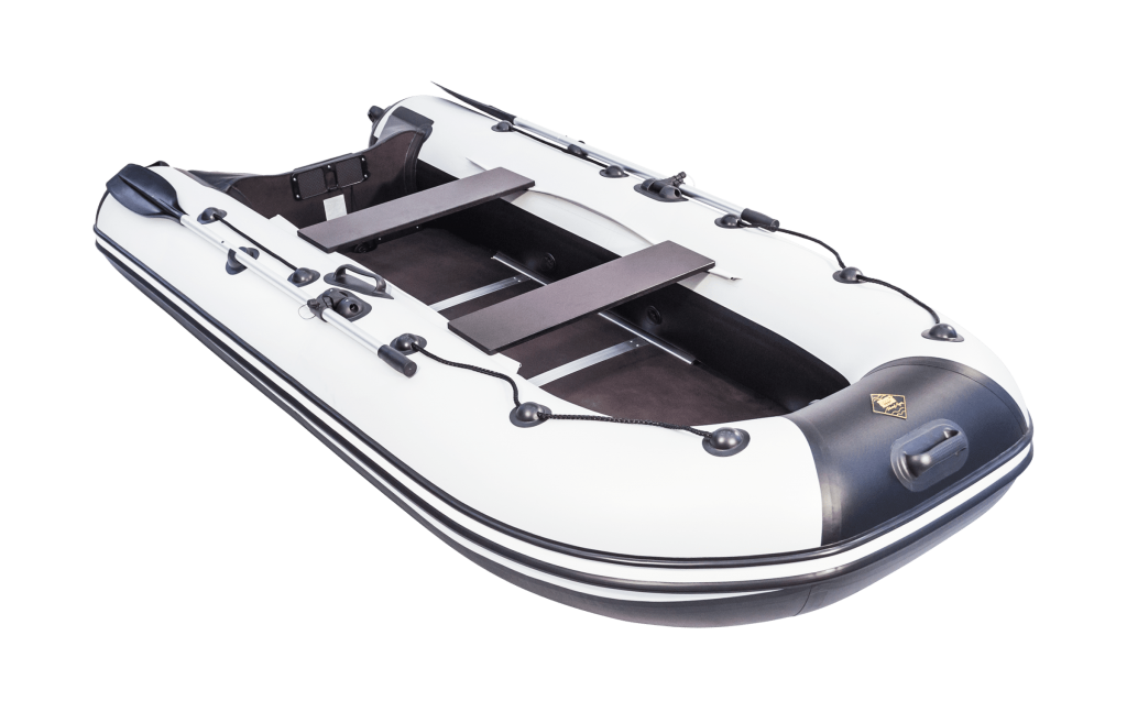 Надувная лодка Ривьера Компакт 3200 СК "Касатка" светло-серый/черный