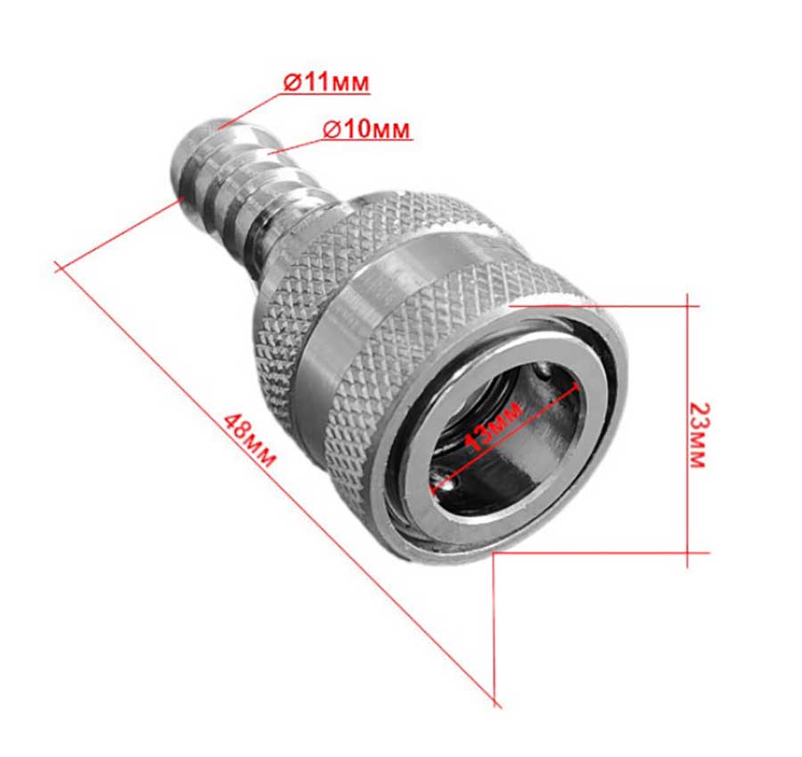 Топливный коннектор Sunfine 10 мм для Suzuki/Mercury/Evinrude/Tohatsu/Nissan (аналог C14535)