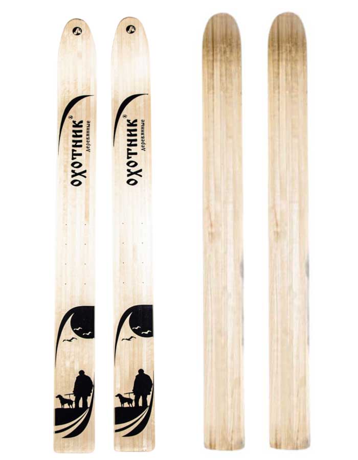 Лыжи охотничьи Охотник деревянные 125х15 см (Маяк)