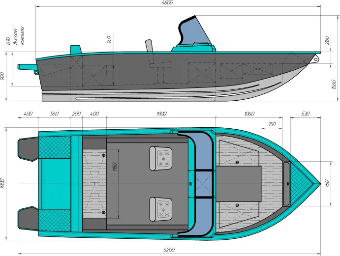 Катер ТРИЕРА 470 Боурайдер
