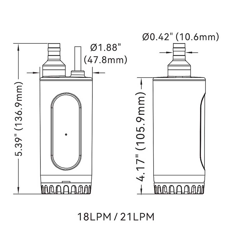 Погружной насос SeaFlo 21 л/мин, 12 В, SFSP1-L021-02