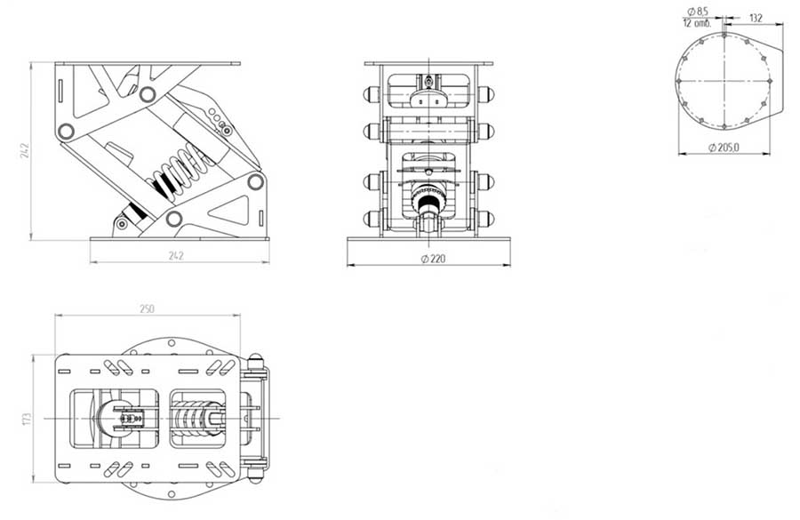 Амортизационная стойка Практик Storm, гидравл аммортизатор
