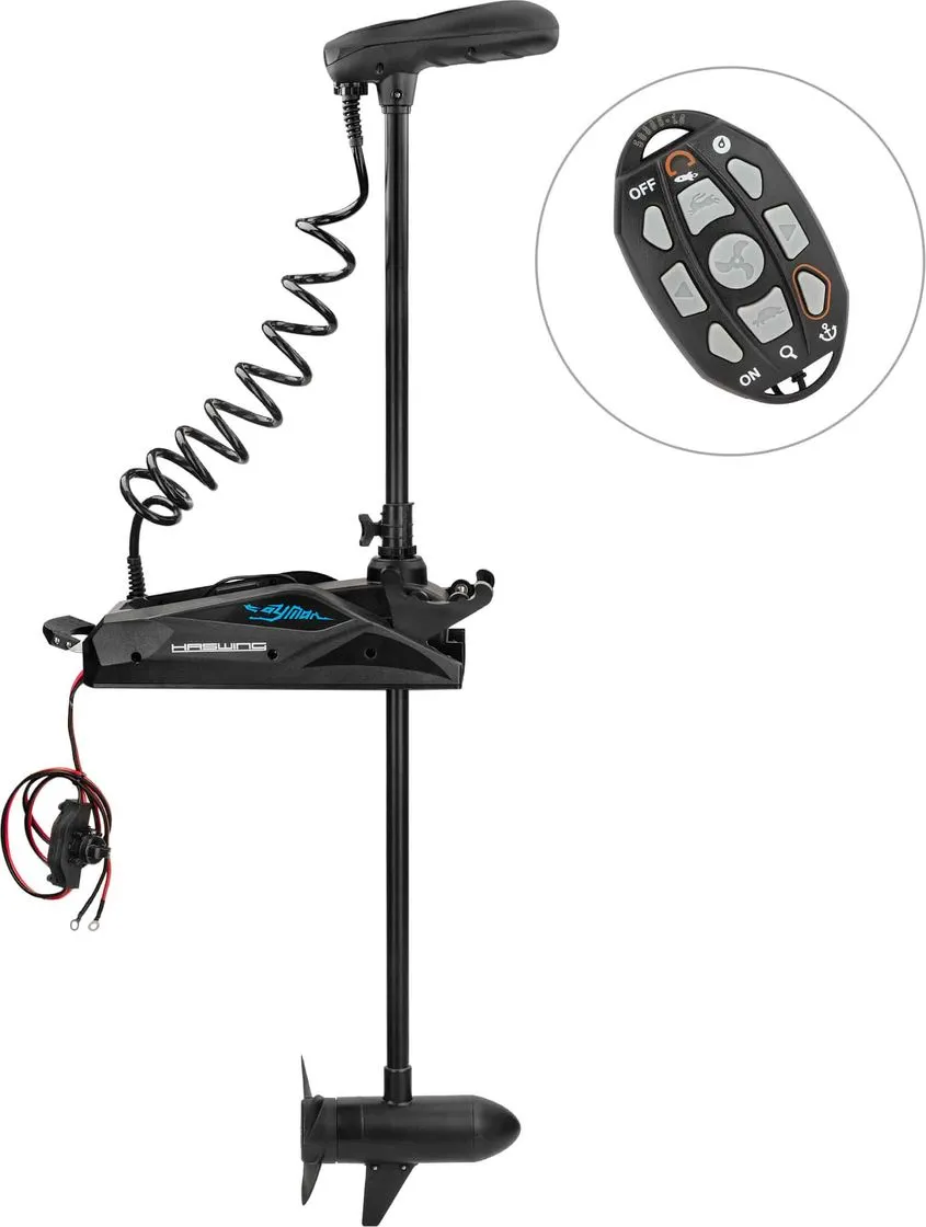 Лодочный электромотор Haswing Cayman B 55 lbs 12V GPS с электроякорем, штанга 152 см