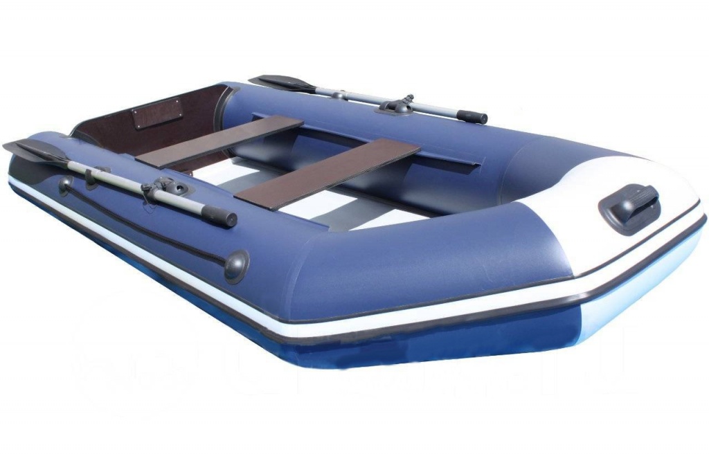 Надувная лодка ПВХ Аква 2800 серо-синий