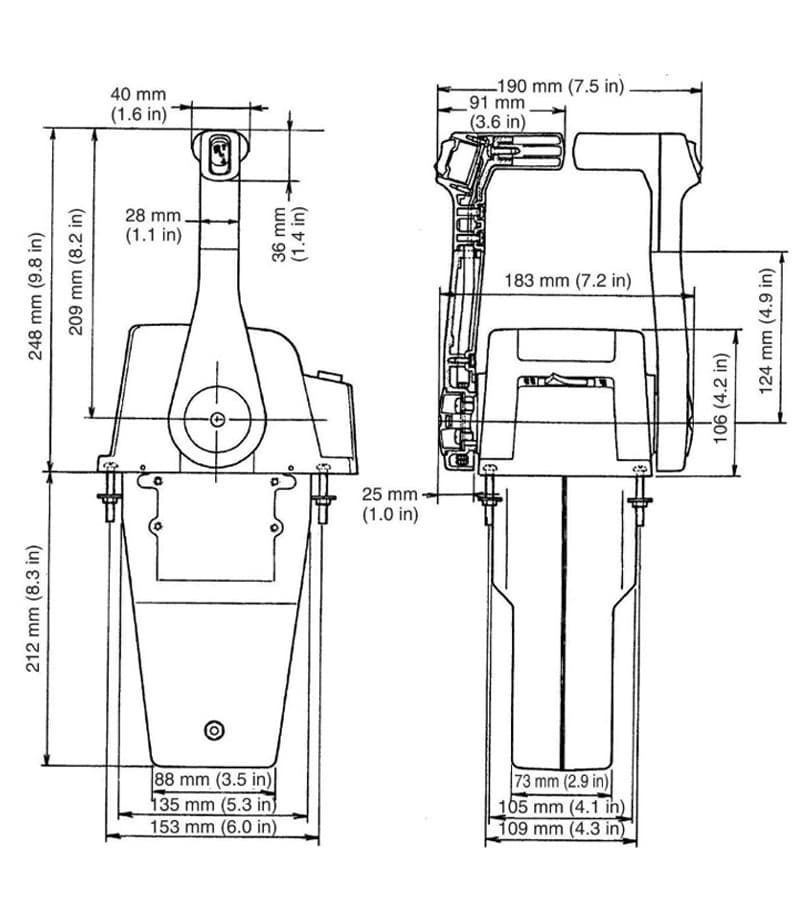 Дистанционное управление Suzuki DF9.9-250, постовое, два двигателя