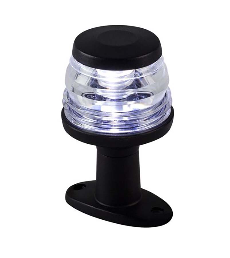 Топовый огонь LED на стойке 10 см, 12 В, цоколь Ba15d, черный пластик