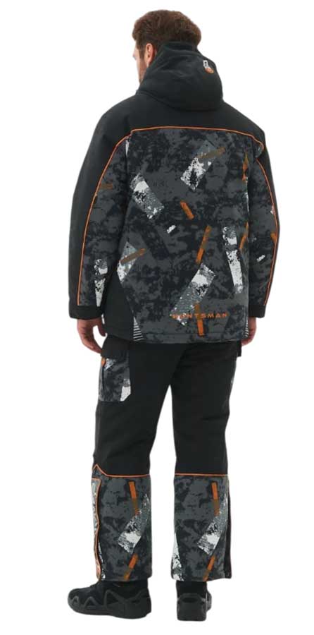 Костюм зимний Хантсмен Канада V2 -35°С, камуфляж/черный (ткань Исландия)
