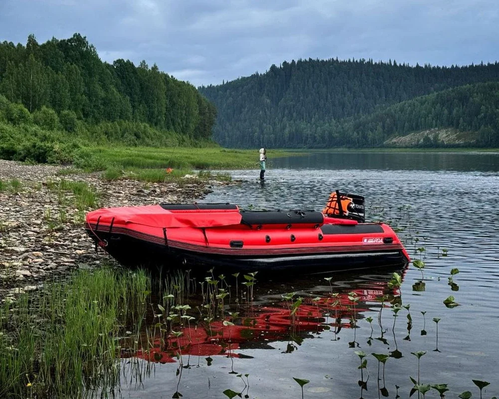 Надувная лодка ПВХ Шерпа 470 Эверест Jet НДНД + AirDeck