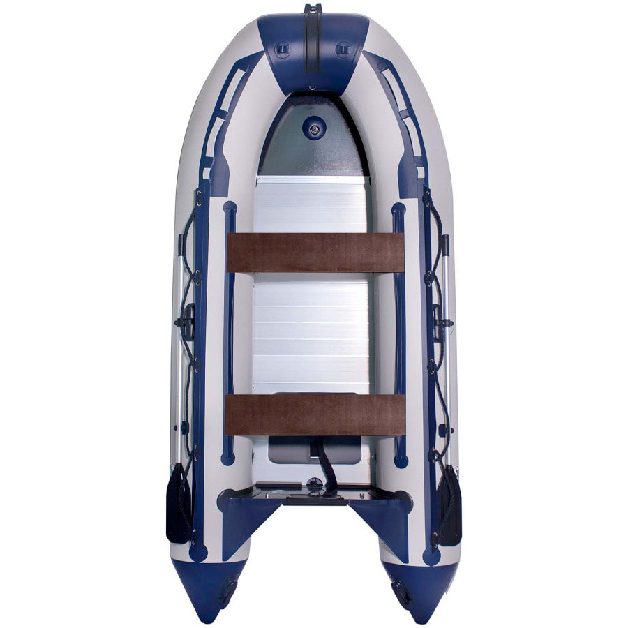 Надувная лодка ПВХ СМарин SDP Max 420, серый/синий