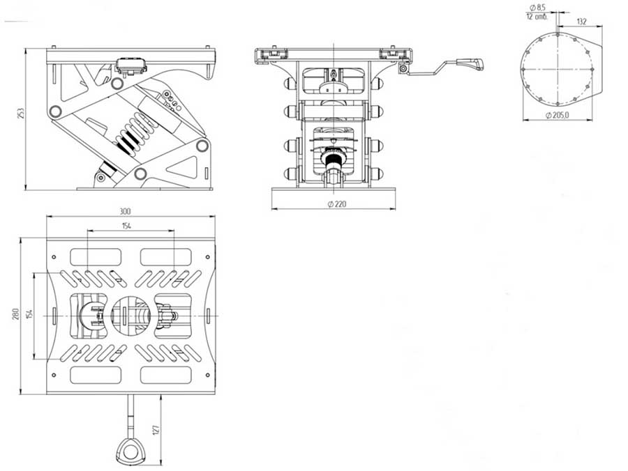 Амортизационная стойка Практик Storm S, гидравл аммортизатор, слайдер