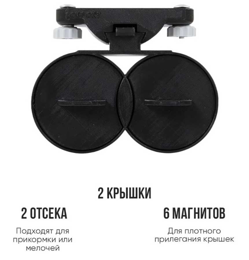 Органайзер для лодки LODFORT на Т-паз (2 отсека с крышками на магнитах)