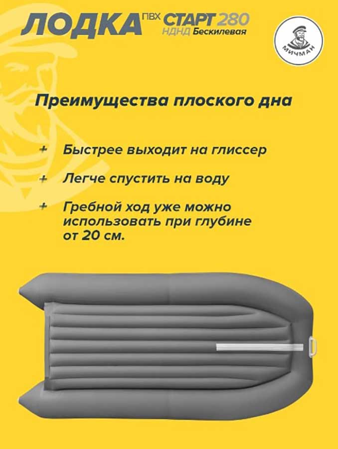 Надувная лодка ПВХ Мичман Старт 280 НДНД