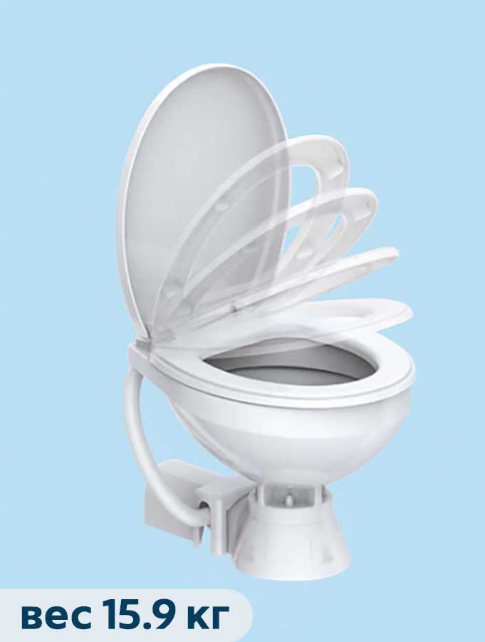 Электрический корабельный унитаз SeaFlo Regular 12В с насосом-измельчителем