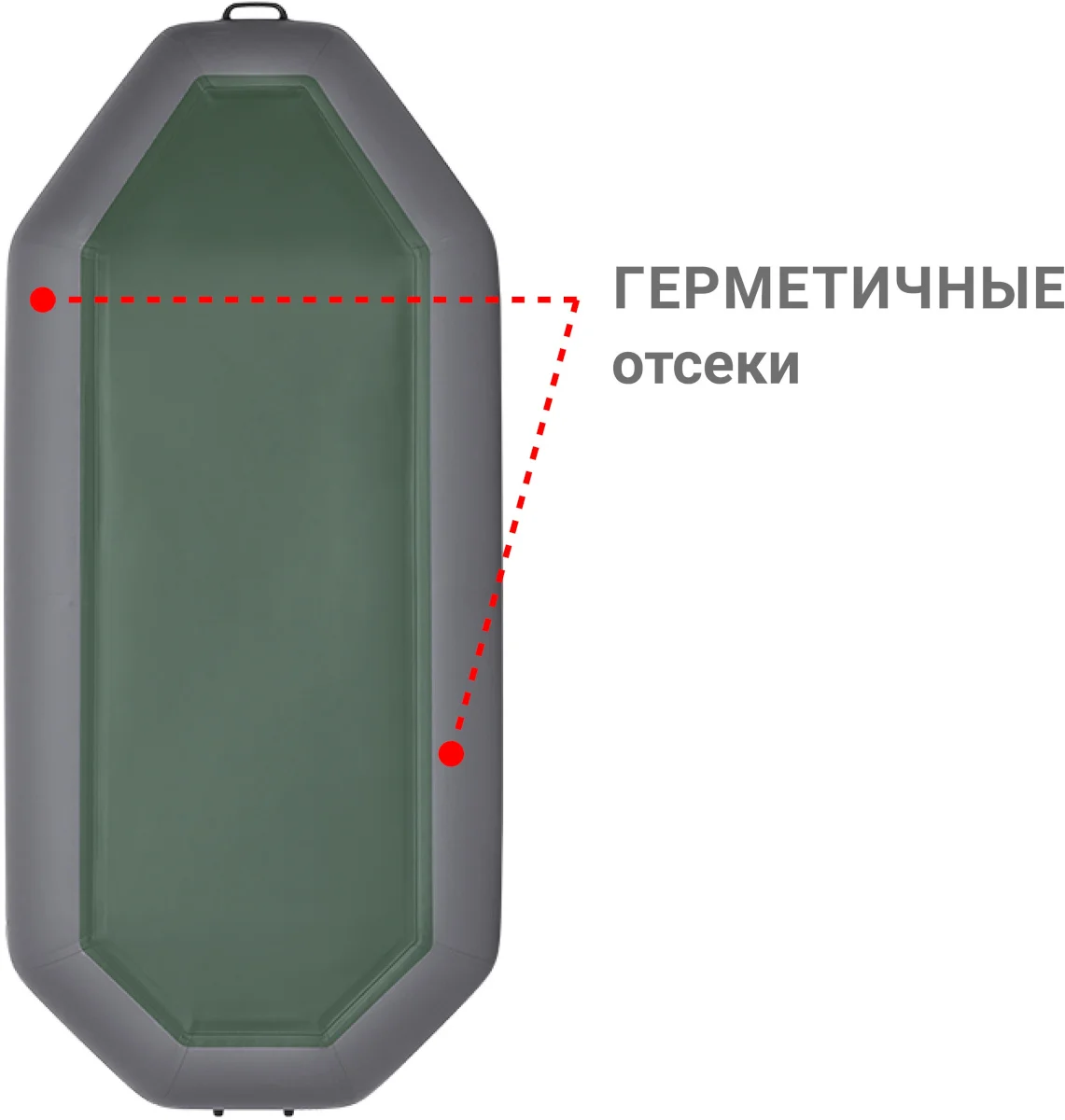 Надувная лодка ПВХ Фрегат М-5 Оптима, серый