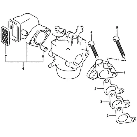 Всасывающий патрубок / глушитель Suzuki