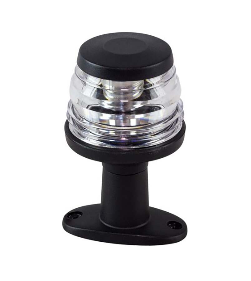 Топовый огонь LED на стойке 10 см, 12 В, цоколь Ba15d, черный пластик