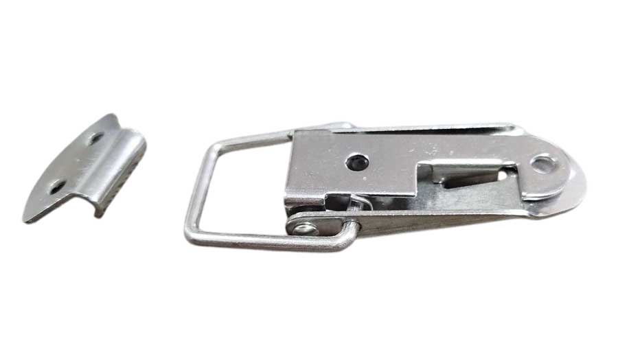 Замок защелка SUNFINE 75х34 с ушком для замка, нержавеющая сталь, SF31183-2