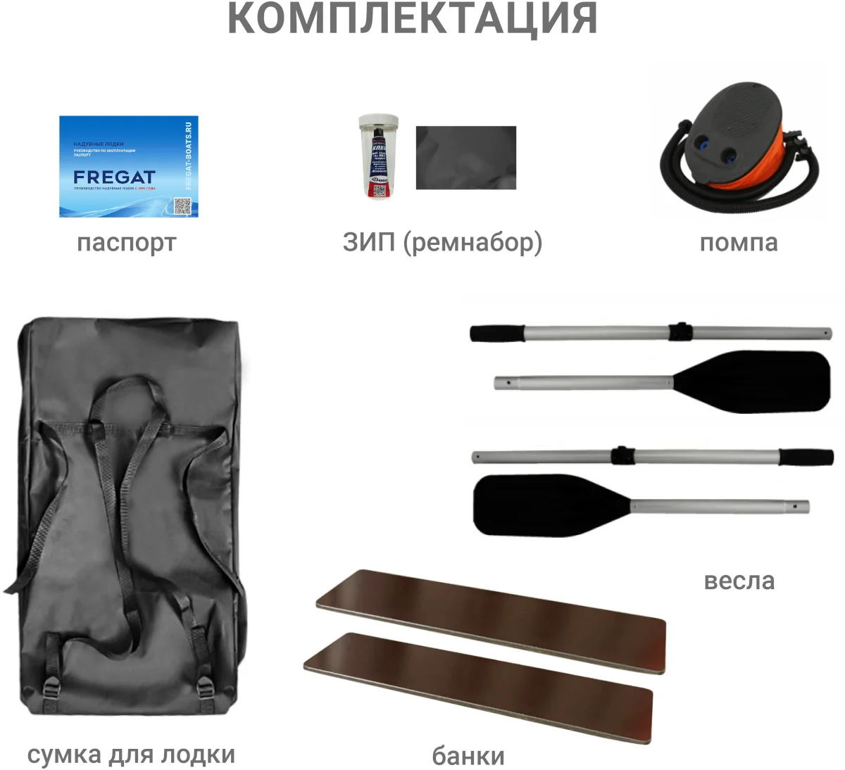 Надувная лодка ПВХ Фрегат М-5 Оптима, зеленый
