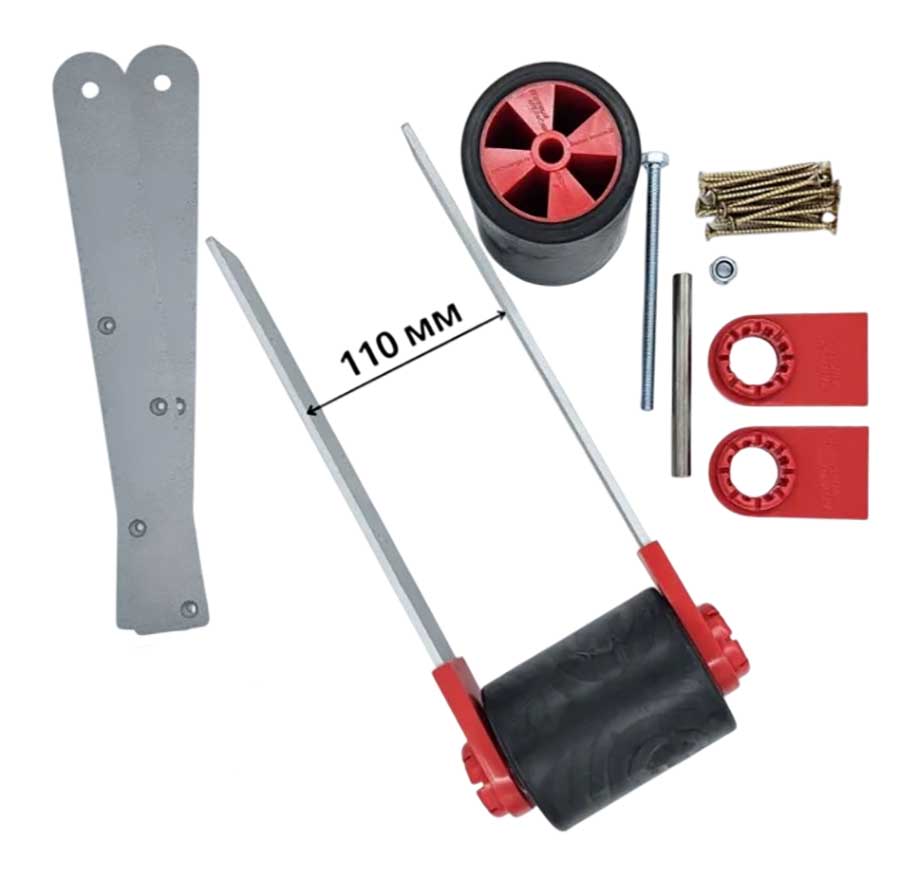 Ролики с ТЭП покрытием Ø75×105 мм для ложементов с оцинк. пластинами и защ. накладками, 2 шт.