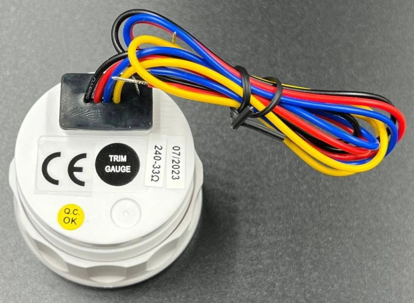 Трим-указатель ∅ 52 мм, черный циферблат, хром. ободок