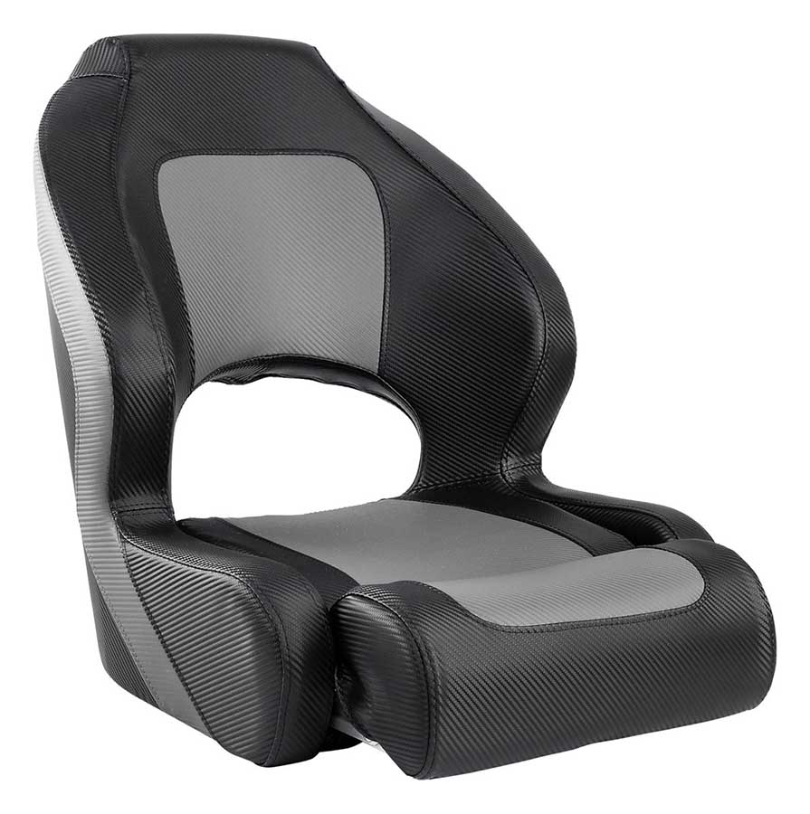 Кресло Deluxe Carbon мягкое виниловое с болстером, черный/серый