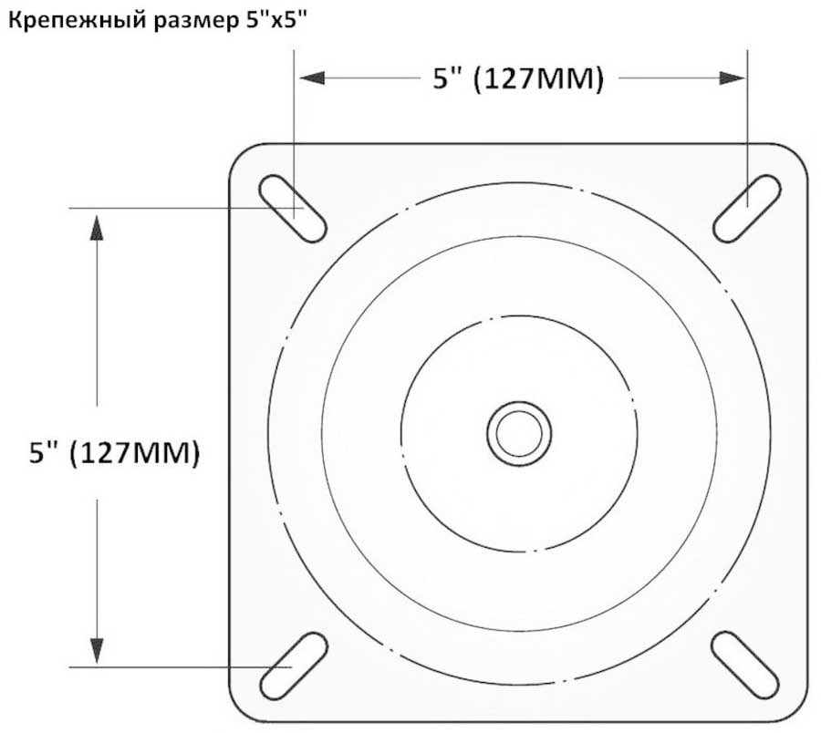 Стойка врезная под сиденье Marine Rocket, 45.7 см. (d-60 мм.)