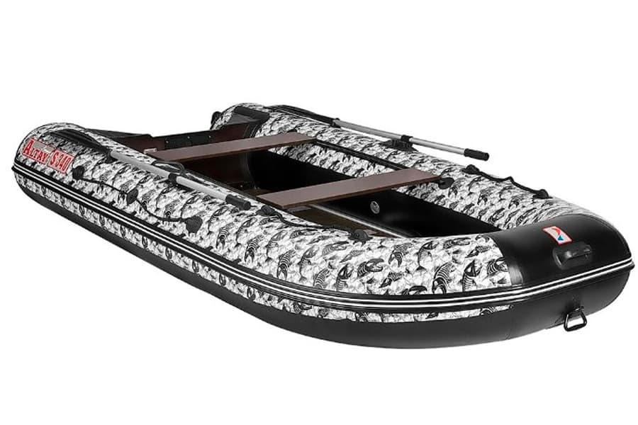 Надувная лодка ПВХ Алтай S340 принт Рыбы баллон 47 см!!!