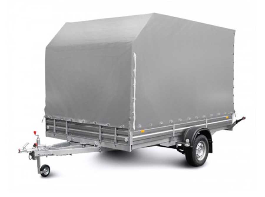 Тент с каркасом 352020 С (высокий, со скосом 45°, H=2000 мм) для бортовых прицепов МЗСА 817718.022 / 025 / 817736.022