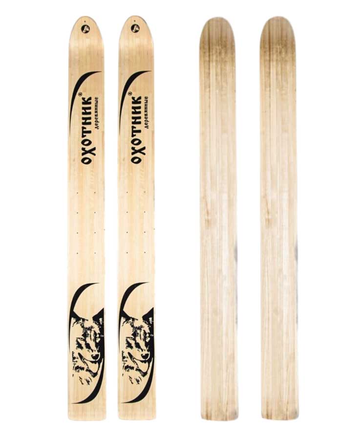 Лыжи охотничьи деревянные 165х15 см с креплением Вятка (Маяк)